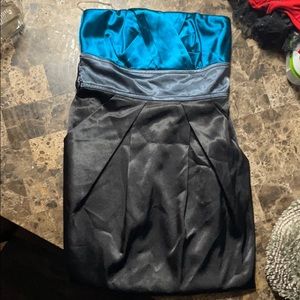Teeze Me teal and black dress size 3